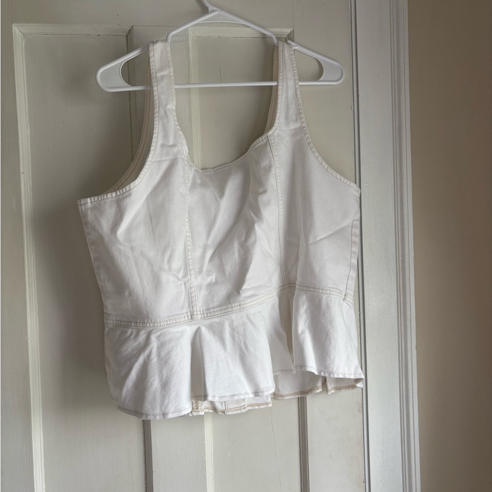 NWT denim peplum top - Picture 4 of 4